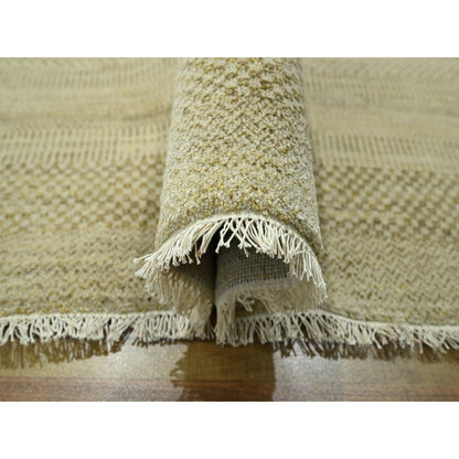 Modern and Contemporary Wool & Silk Hand Knotted Rug Brown 9.1x12.3 -O076341