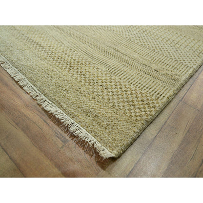 Modern and Contemporary Wool & Silk Hand Knotted Rug Brown 9.1x12.3 -O076341