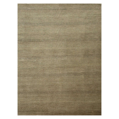 Modern and Contemporary Wool & Silk Hand Knotted Rug Brown 8.10x11.11 -O076342