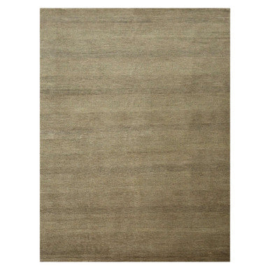 Modern and Contemporary Wool & Silk Hand Knotted Rug Brown 8.10x11.11 -O076342