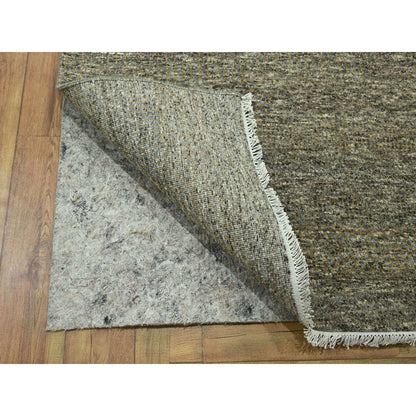 Modern and Contemporary Wool & Silk Hand Knotted Rug Brown 8.0x10.0 -O076344