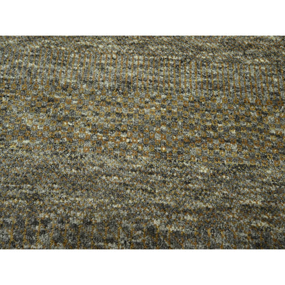 Modern and Contemporary Wool & Silk Hand Knotted Rug Brown 8.0x10.0 -O076344