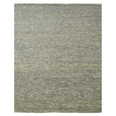 Modern and Contemporary Wool & Silk Hand Knotted Rug Grey 8.0x9.11 -O076345
