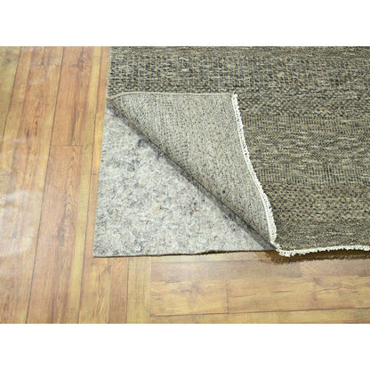 Modern and Contemporary Wool & Silk Hand Knotted Rug Grey 8.0x9.11 -O076345