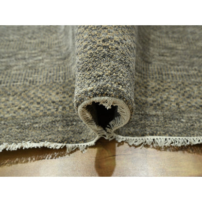 Modern and Contemporary Wool & Silk Hand Knotted Rug Grey 8.0x9.11 -O076345
