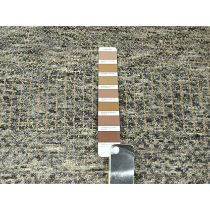 Modern and Contemporary Wool & Silk Hand Knotted Rug Grey 8.0x9.11 -O076345