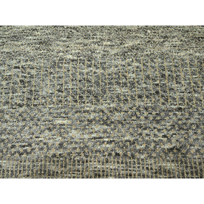 Modern and Contemporary Wool & Silk Hand Knotted Rug Grey 8.0x9.11 -O076345