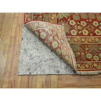 Oushak And Peshawar Wool Hand Knotted Rug Red 8.0x10.2 -O076346