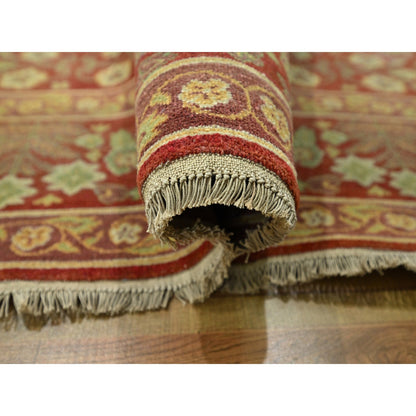 Oushak And Peshawar Wool Hand Knotted Rug Red 8.0x10.2 -O076346