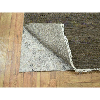 Modern and Contemporary Wool & Silk Hand Knotted Rug Brown 7.10x10.0 -O076347