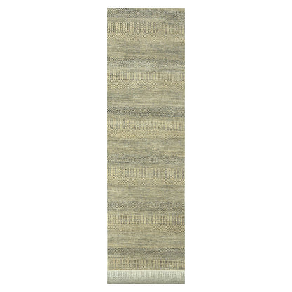 Modern and Contemporary Wool & Silk Hand Knotted Rug Brown 2.7x20.4 -O076349