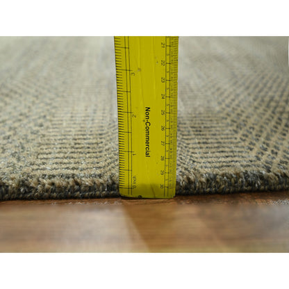 Modern and Contemporary Wool & Silk Hand Knotted Rug Brown 3.0x21.10 -O076351