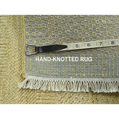 Modern and Contemporary Wool & Silk Hand Knotted Rug Brown 2.0x2.0 -O076353