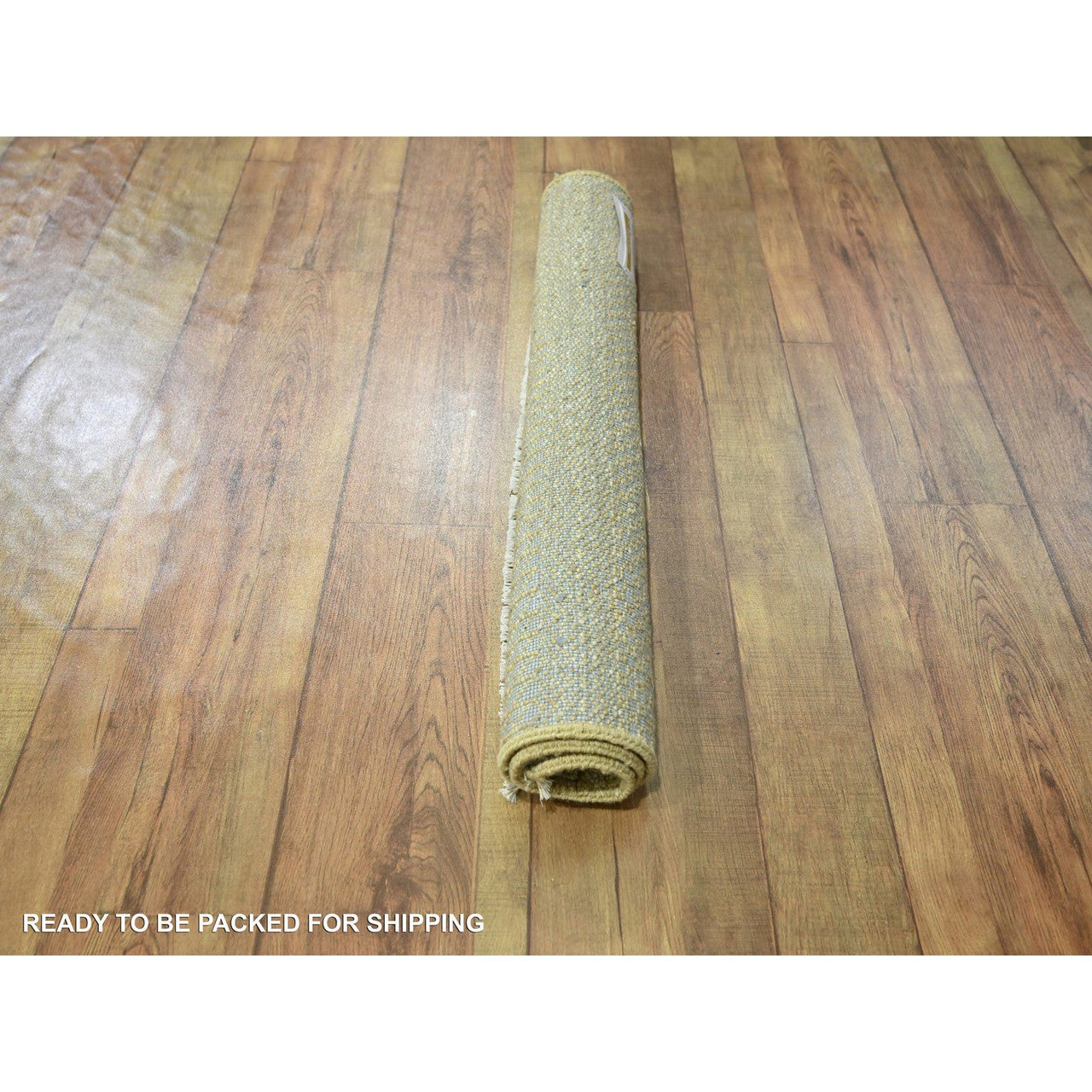 Brown 2'0" x 2'0" Modern and Contemporary Hand knotted Wool/Silk Rug - Sku: O076353