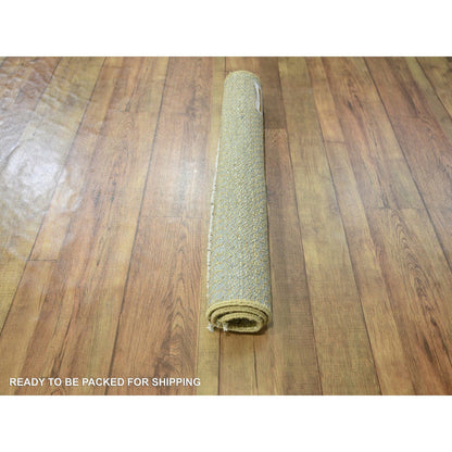 Modern and Contemporary Wool & Silk Hand Knotted Rug Brown 2.0x2.0 -O076353