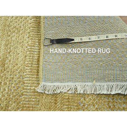 Modern and Contemporary Wool & Silk Hand Knotted Rug Brown 2.0x2.0 -O076354