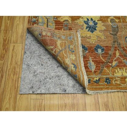Oushak And Peshawar Wool Hand Knotted Rug Red 8.9x11.11 -O076685