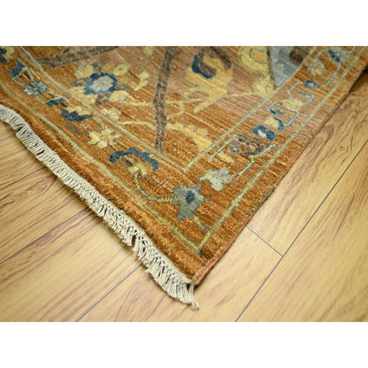 Oushak And Peshawar Wool Hand Knotted Rug Red 8.9x11.11 -O076685