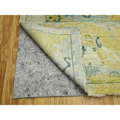 Oushak And Peshawar Wool Hand Knotted Rug Grey 9.1x12.1 -O076687