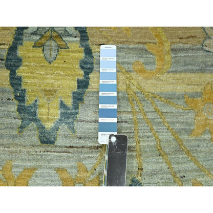 Oushak And Peshawar Wool Hand Knotted Rug Grey 9.1x12.1 -O076687