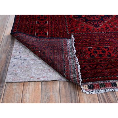 Tribal & Geometric Wool Hand Knotted Rug Red 9.9x12.8 -O0774