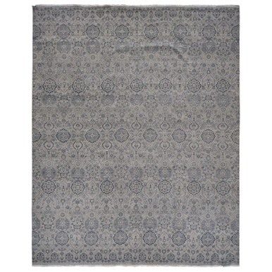 Transitional Wool Hand Knotted Rug Grey No Border 11.10X14.9 -O078007