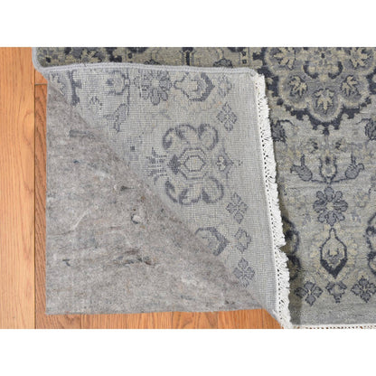 Transitional Wool Hand Knotted Rug Grey No Border 11.10X14.9 -O078007