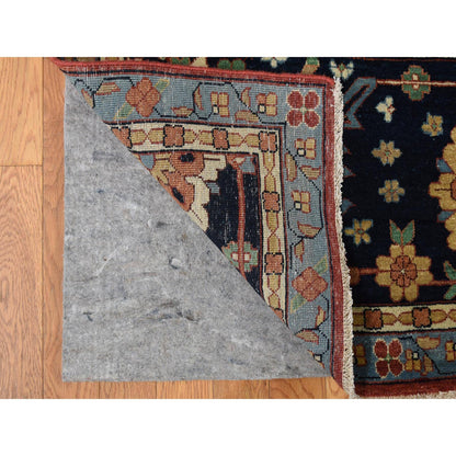 Heriz Wool Hand Knotted Rug Red Blue 12.0X17.8 -O078009