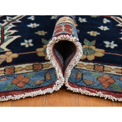 Heriz Wool Hand Knotted Rug Red Blue 12.0X17.8 -O078009