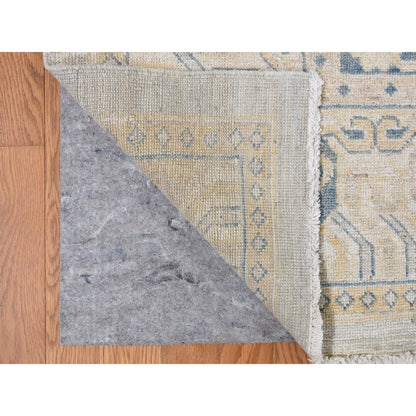 Oushak And Peshawar Wool Hand Knotted Rug Ivory Ivory 13.0X17.7 -O078012
