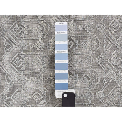 Wool and Silk Wool & Silk Hand Knotted Rug Grey No Border 2.0X2.1 -O078021