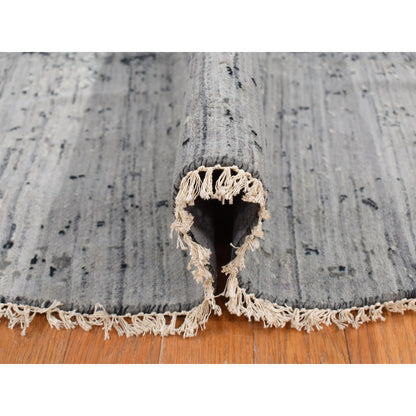 Transitional Wool Hand Knotted Rug Grey Gray 12.0X12.0 -O078036