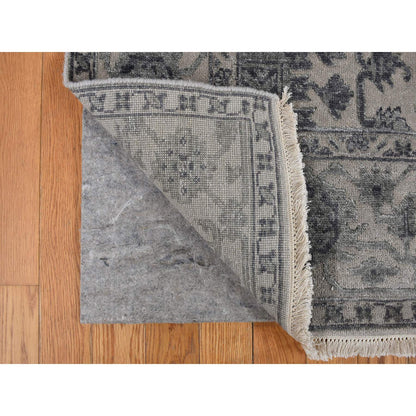 Heriz Wool & Silk Hand Knotted Rug Grey Gray 6.0X9.2 -O078049
