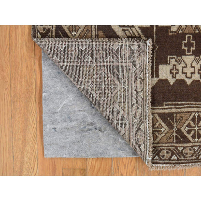 Tribal & Geometric Wool Hand Knotted Rug Brown Brown 3.2X6.1 -O078054