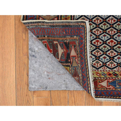 Antique Wool Hand Knotted Rug Ivory Yellow 3.1X6.0 -O078059