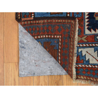 Antique Wool Hand Knotted Rug Blue Blue 6.2X9.9 -O078060