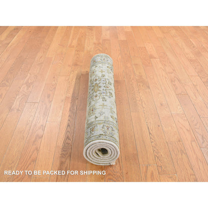 Heriz Wool Hand Knotted Rug Ivory Ice Blue 3.0X5.1 -O078062