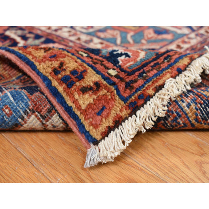 Antique Wool Hand Knotted Rug Red Blue 8.6X12.0 -O078071