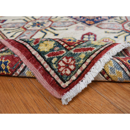 Kazak Wool Hand Knotted Rug Red White 9.0X12.0 -O078082
