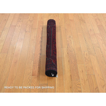 Tribal & Geometric Wool Hand Knotted Rug Red Red 3.4X4.8 -O078091