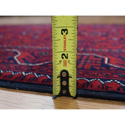 Tribal & Geometric Wool Hand Knotted Rug Red Red 3.4X4.8 -O078091