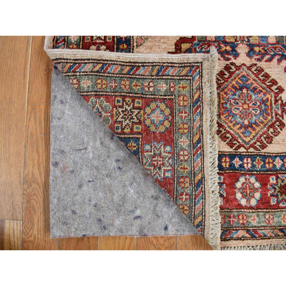 Kazak Wool Hand Knotted Rug Brown Red 2.9X4.1 -O078092