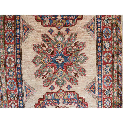 Kazak Wool Hand Knotted Rug Brown Red 2.9X4.1 -O078092
