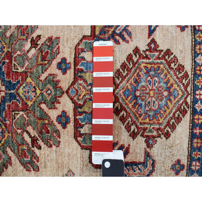 Kazak Wool Hand Knotted Rug Brown Red 2.9X4.1 -O078092