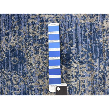 Modern and Contemporary Wool Hand Knotted Rug Blue No Border 2.1X3.0 -O078101