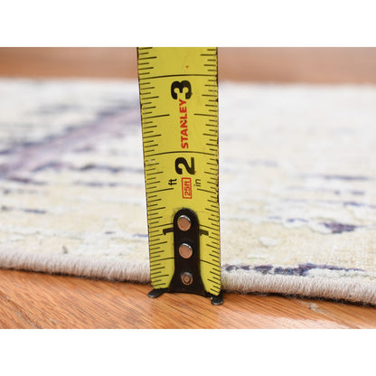 Modern and Contemporary Wool & Sari Silk Hand Knotted Rug Grey No Border 2.0X3.2 -O078104