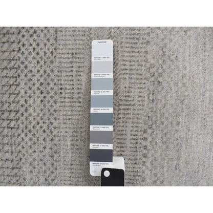 Modern and Contemporary Wool Hand Knotted Rug Grey No Border 2.6X9.10 -O078114