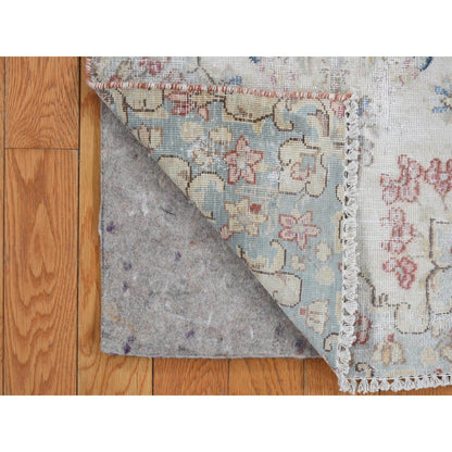 Overdyed & Vintage Wool Hand Knotted Rug Ivory No Border 1.9X3.10 -O078137