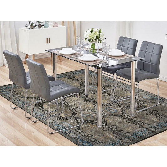 Transitional Wool & Silk Hand Knotted Rug Brown Blue 8.3X9.9 -O078140