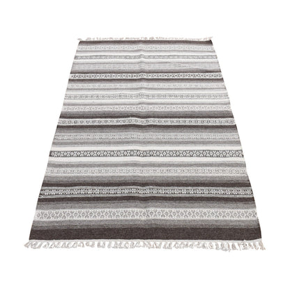 Flat Weave Wool Hand Woven Rug Grey No Border 3.0X5.2 -O078143